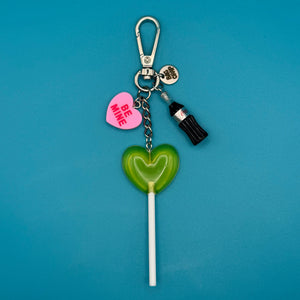Galentine's Diet Coke Lollipop Silver - vintage bag charm packs nostalgia vintage y2k vintage keychain vintage charms for bag nostalgia vintage keychains y2k collectible - Bag Crap