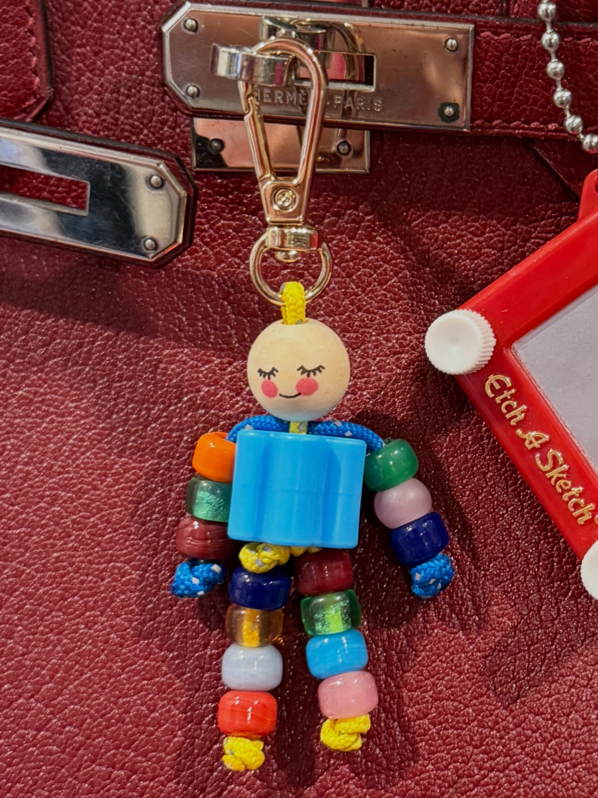 Just a Little Guy Beaded -  vintage keychain vintage charms for bag nostalgia vintage keychains y2k collectible - Bag Crap