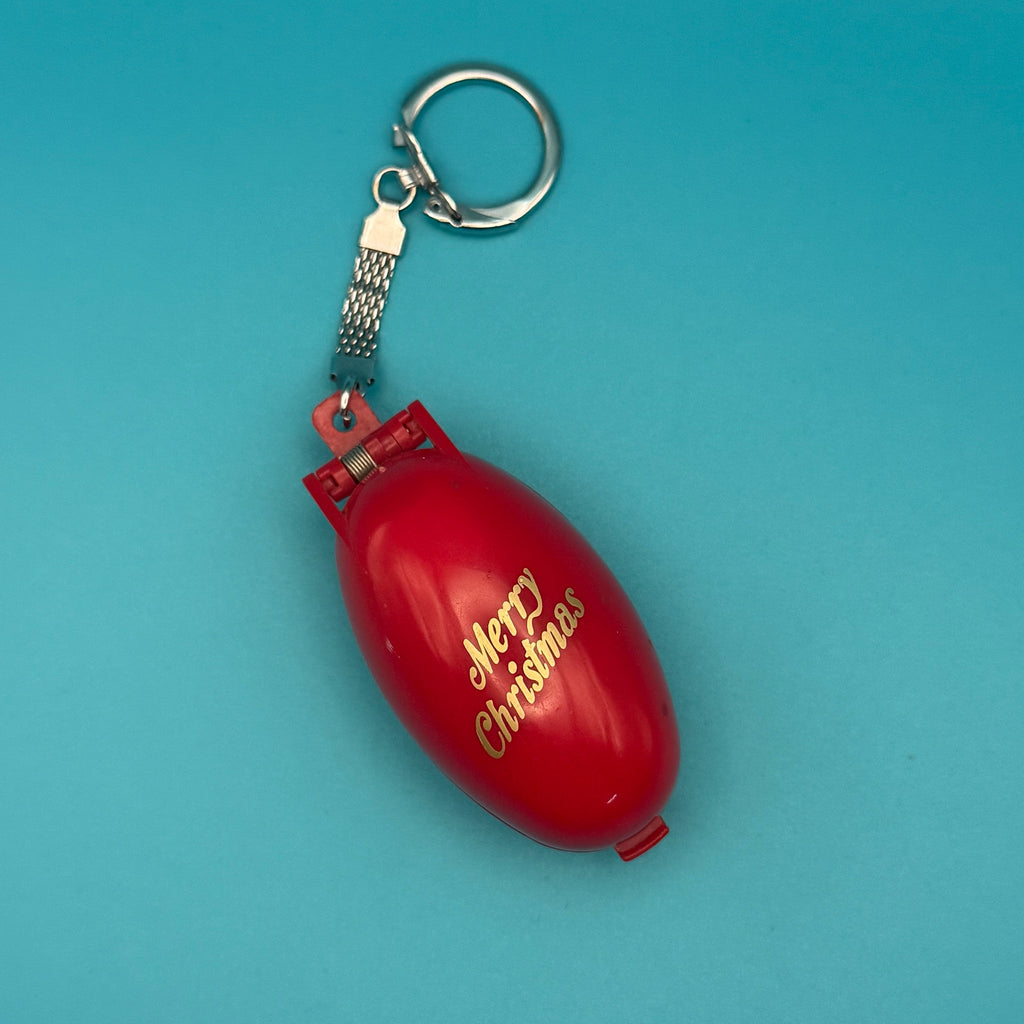 VTG 1993 Takara Pocket Critter Merry Christmas Moving Santa Keychain