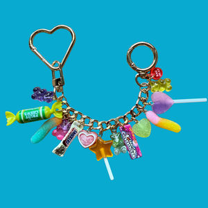 1:1 Candy Stacked   Chain - Green/Gold - vintage bag charm chains silver nostalgia vintage y2k vintage keychain vintage charms for bag nostalgia vintage keychains y2k collectible - Bag Crap