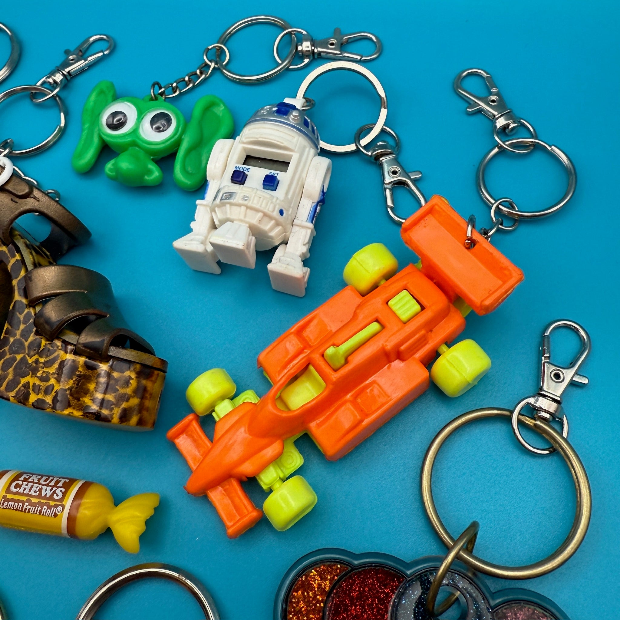 1980s- Nostalgic s &  s: Cars, Clowns, & Candy -  vintage keychain vintage charms for bag nostalgia vintage keychains y2k collectible - Bag Crap