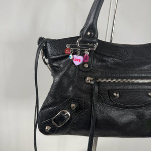 'Eye LOVE U' Safety Pin  s: Silver or Gold -  vintage keychain vintage charms for bag nostalgia vintage keychains y2k collectible - Bag Crap