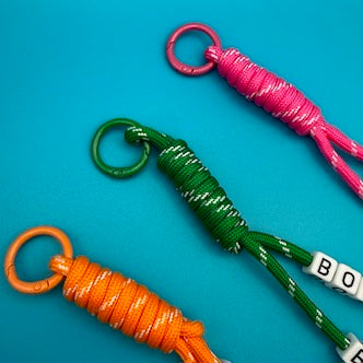 'Boss B*tch' Beaded Paracord s -  vintage keychain vintage charms for bag nostalgia vintage keychains y2k collectible - Bag Crap