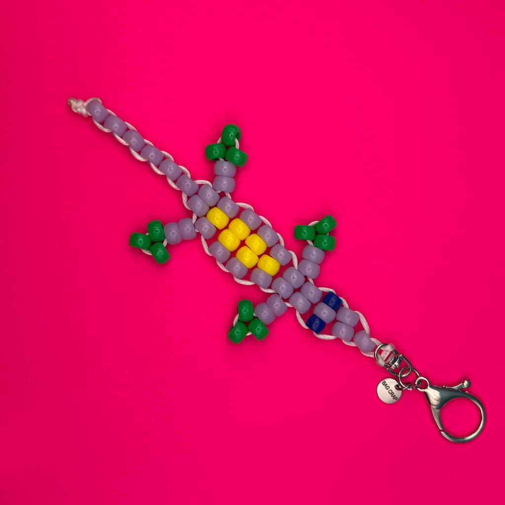 Small Bead Buddy Lizard Bag Charms - Pastels