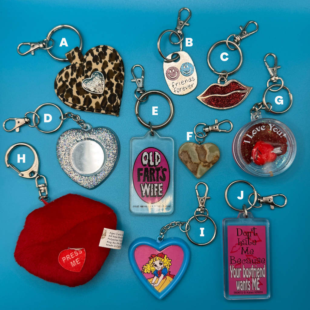 Vintage Y2K Valentines Keychains & Bag Charms: You Pick