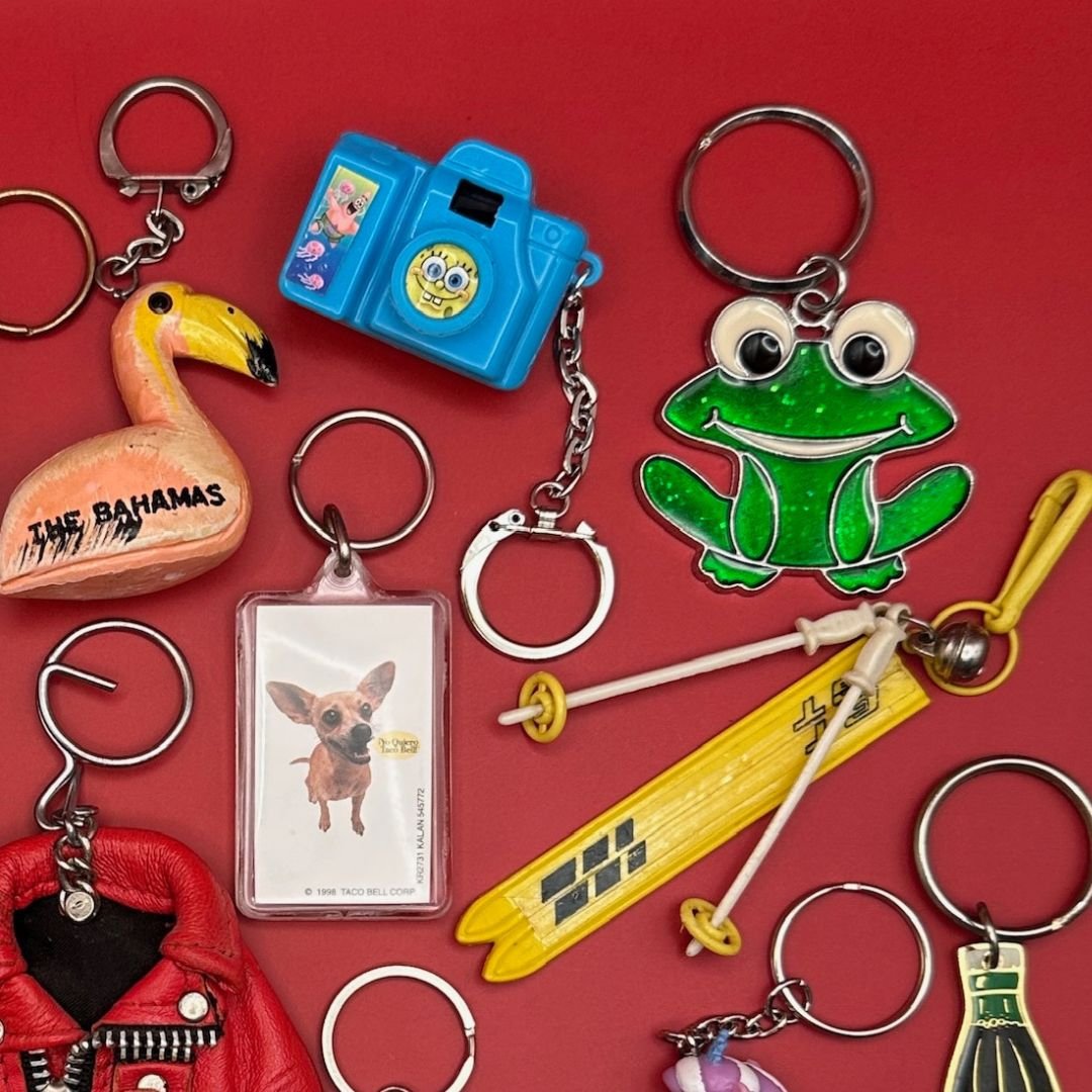 1980s-   s &  s: Drop 46 -  vintage keychain vintage charms for bag nostalgia vintage keychains y2k collectible - Bag Crap