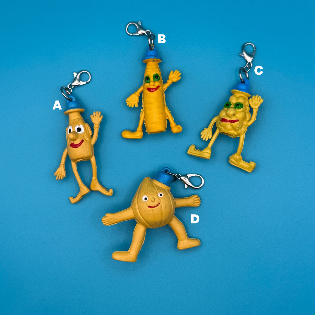 Vintage 80s Munch Bunch Mini Bag Charms: Yellow