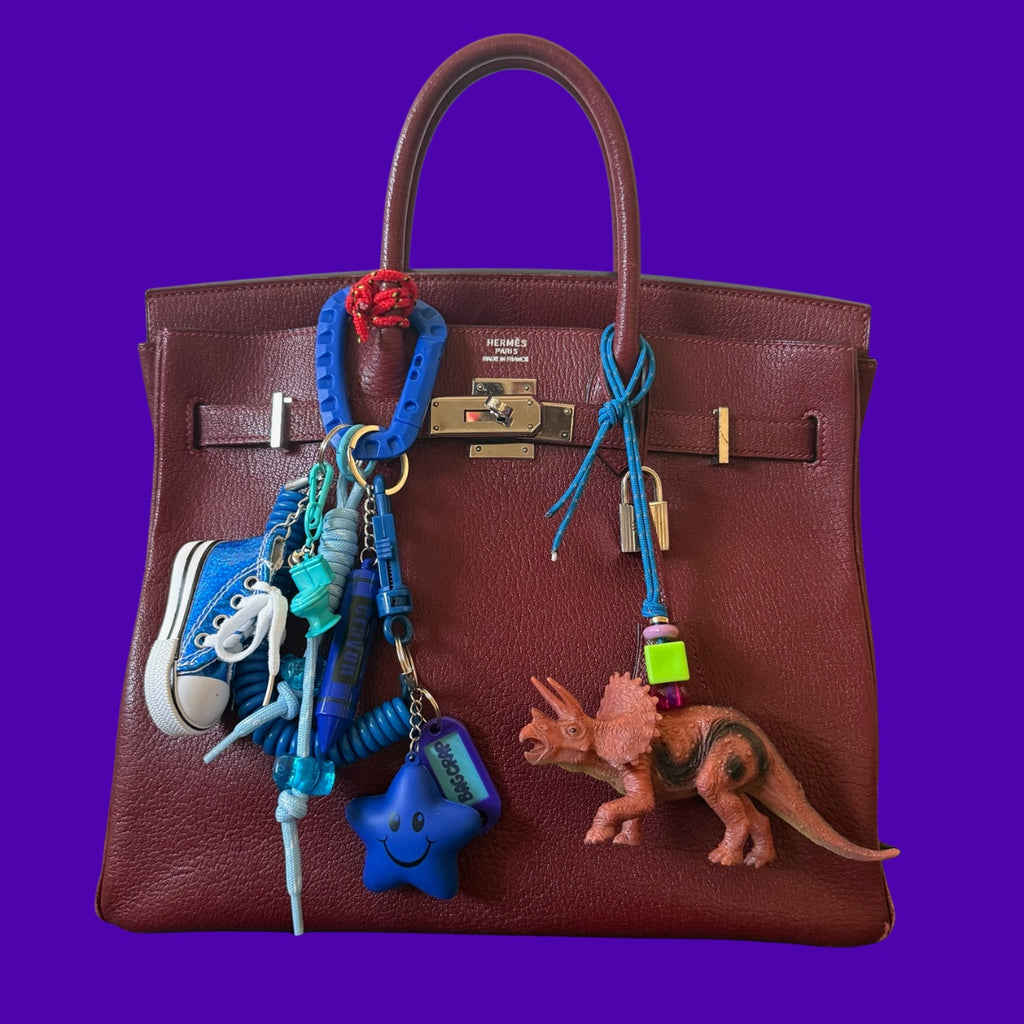 Retro Monochromatic Blue Bag Charm Pack