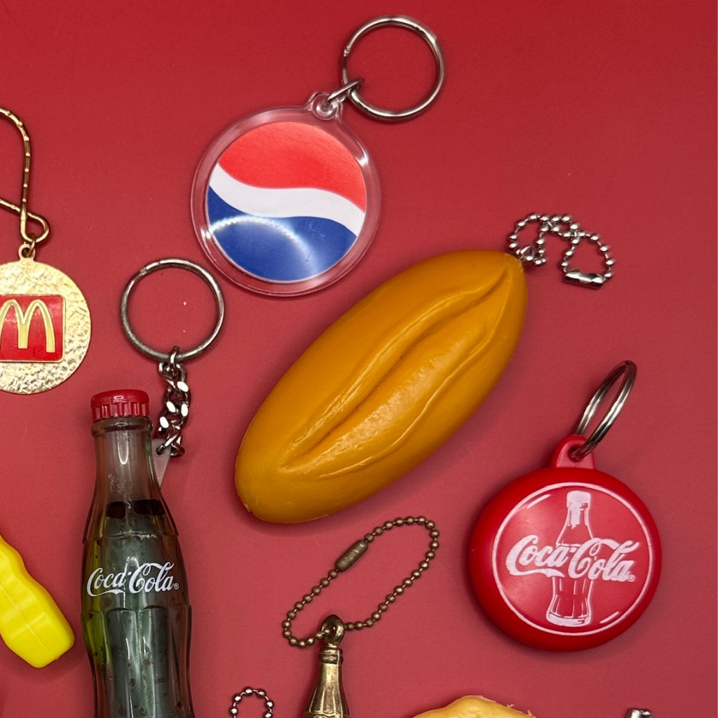Fast Food & Drink Bag Charms And Vintage Keychains