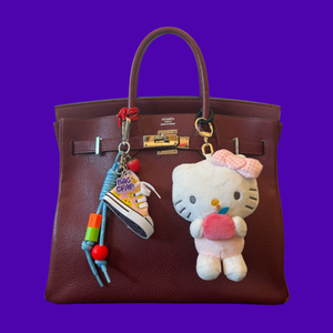 7' Pink Apple Hello Kitty Plush - hello kitty sanrio japan kawaii rare vintage keychain vintage charms for bag nostalgia vintage keychains y2k collectible - Bag Crap