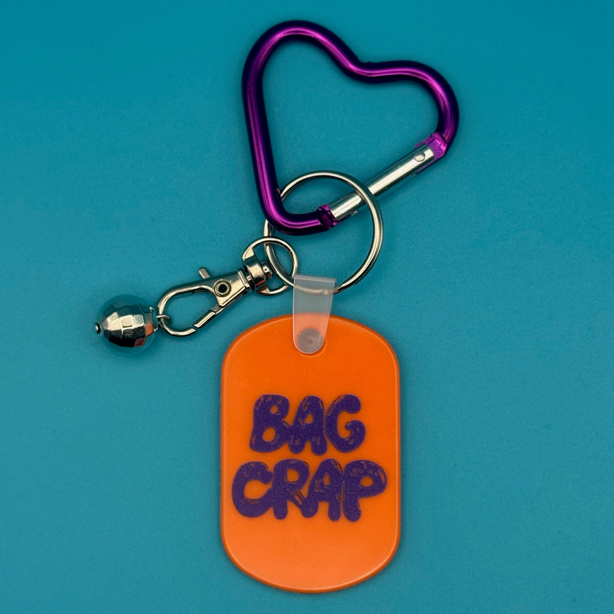 Crap Orange Logo  Set -  vintage keychain vintage charms for bag nostalgia vintage keychains y2k collectible - Bag Crap