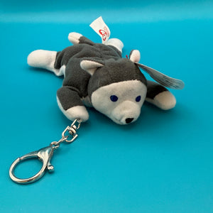 Teeny Beanie Baby ‘Nook’ the Husky -  vintage keychain vintage charms for bag nostalgia vintage keychains y2k collectible - Bag Crap