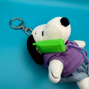Purple Hoodie & Cellphone Snoopy Plush - snoopy rar peanuts vintage keychain vintage charms for bag nostalgia vintage keychains y2k collectible - Bag Crap