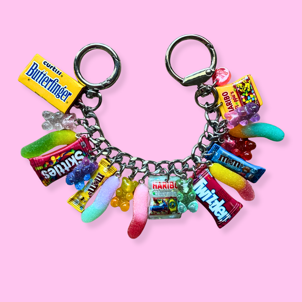 1:1 Stacked Candy Bag Charm Chain - Butterfinger/Silver
