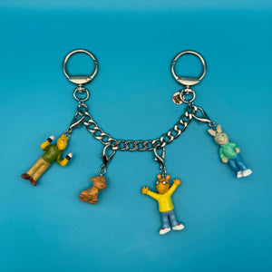 One-of-One  Arthur PBS   Chain - vintage bag charm chains silver nostalgia vintage y2k vintage keychain vintage charms for bag nostalgia vintage keychains y2k collectible - Bag Crap