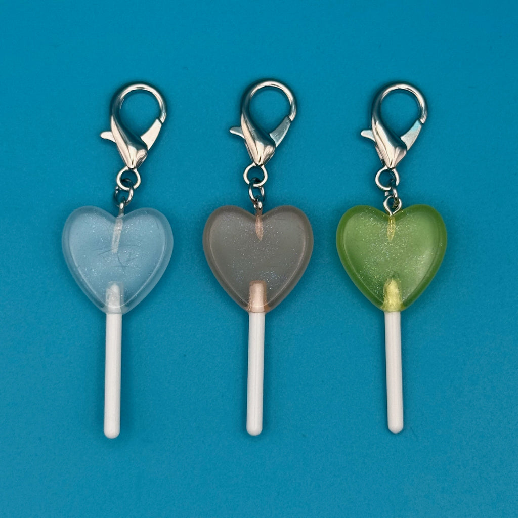 Heart Shaped Lollipop Candy Bag Charms: You Pick