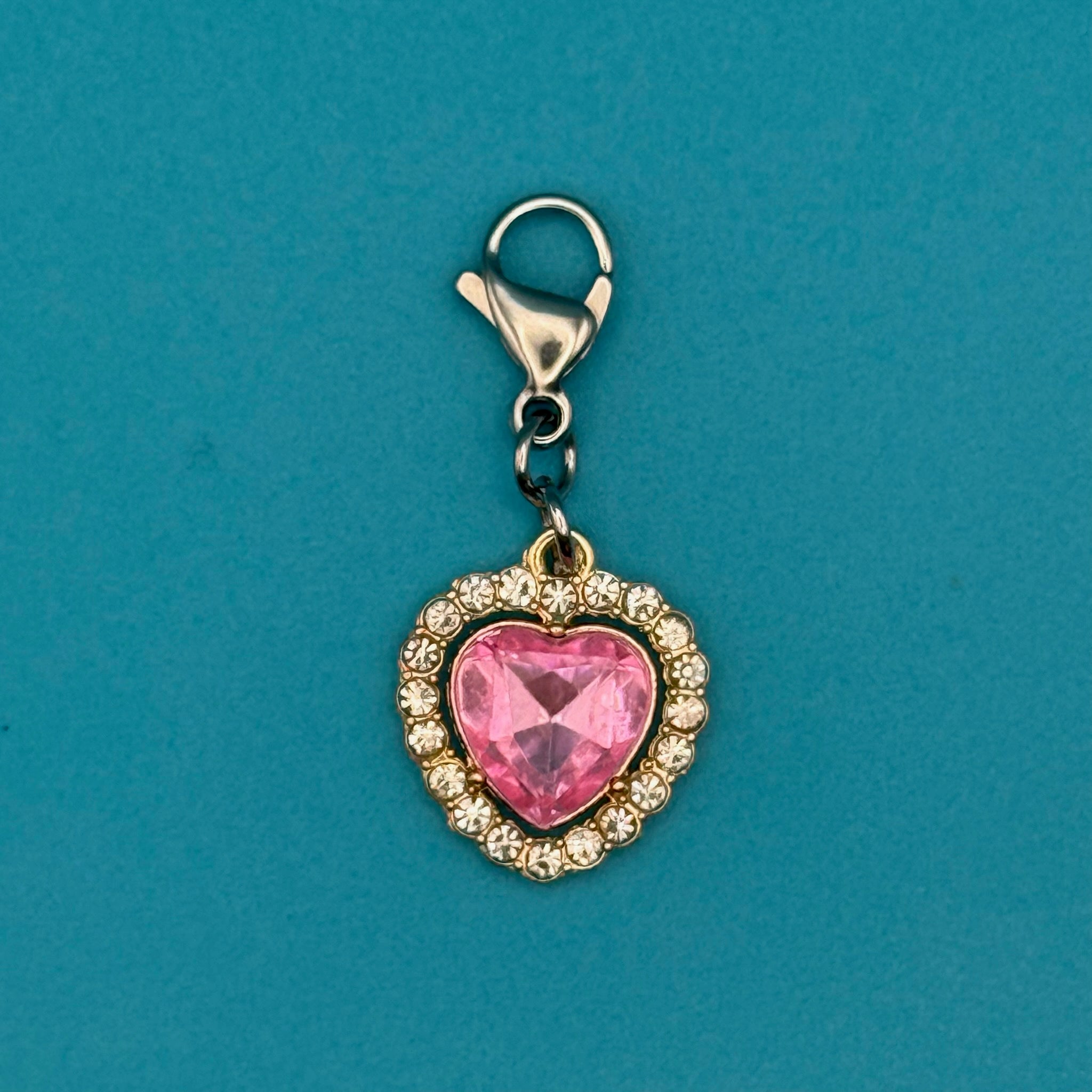Mini Crystal Heart Trinket s: You Pick -  vintage keychain vintage charms for bag nostalgia vintage keychains y2k collectible - Bag Crap