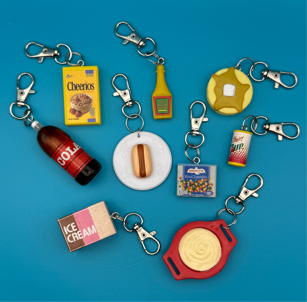 Barbie Vintage 90s Miniature Charms: Ice Cream, Cheerios, Cola