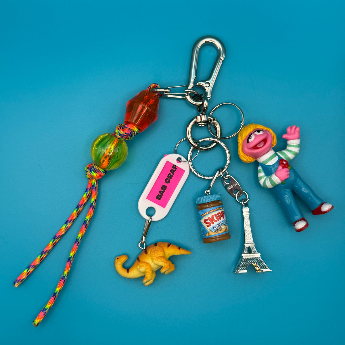 Pack -  vintage keychain vintage charms for bag nostalgia vintage keychains y2k collectible - Bag Crap