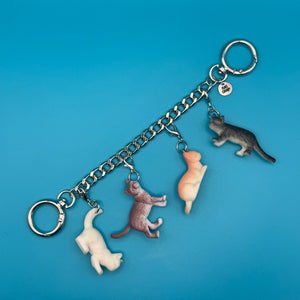 RARE One-of-One  Cats   Chain - vintage bag charm chains silver nostalgia vintage y2k vintage keychain vintage charms for bag nostalgia vintage keychains y2k collectible - Bag Crap