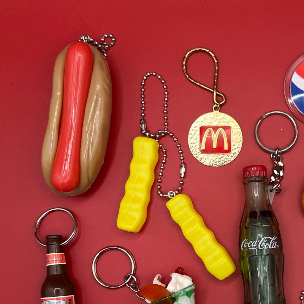 Fast Food & Drink Bag Charms And Vintage Keychains