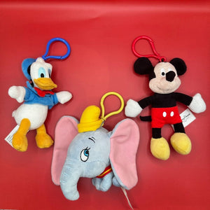 Bag Crap - Vintage Y2k Disney Parks Dumbo, Mickey Mouse, & Donald Duck Plush Bag Charms