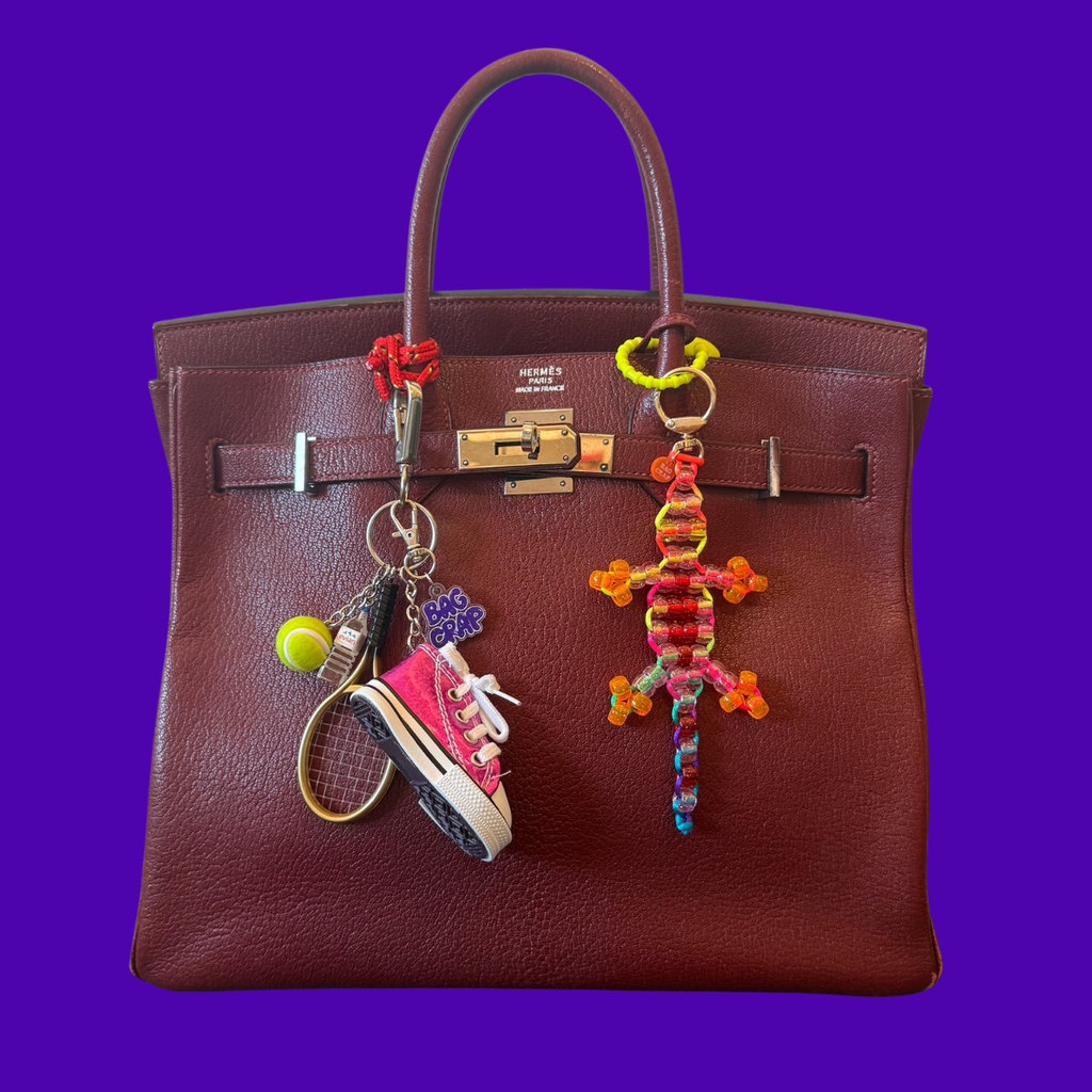 Retro Tennis Pink Glitter Sneaker Bag Charm Pack