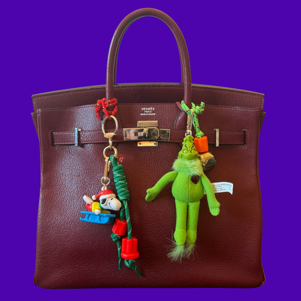 Vintage Holiday Sledding Snoopy Bag Charm Pack