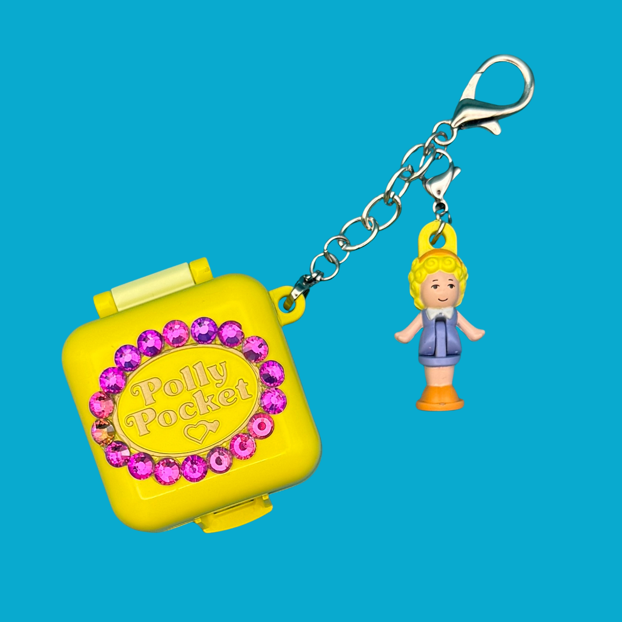 BEDAZZLED Polly Pocket   s- You Pick -  vintage keychain vintage charms for bag nostalgia vintage keychains y2k collectible - Bag Crap