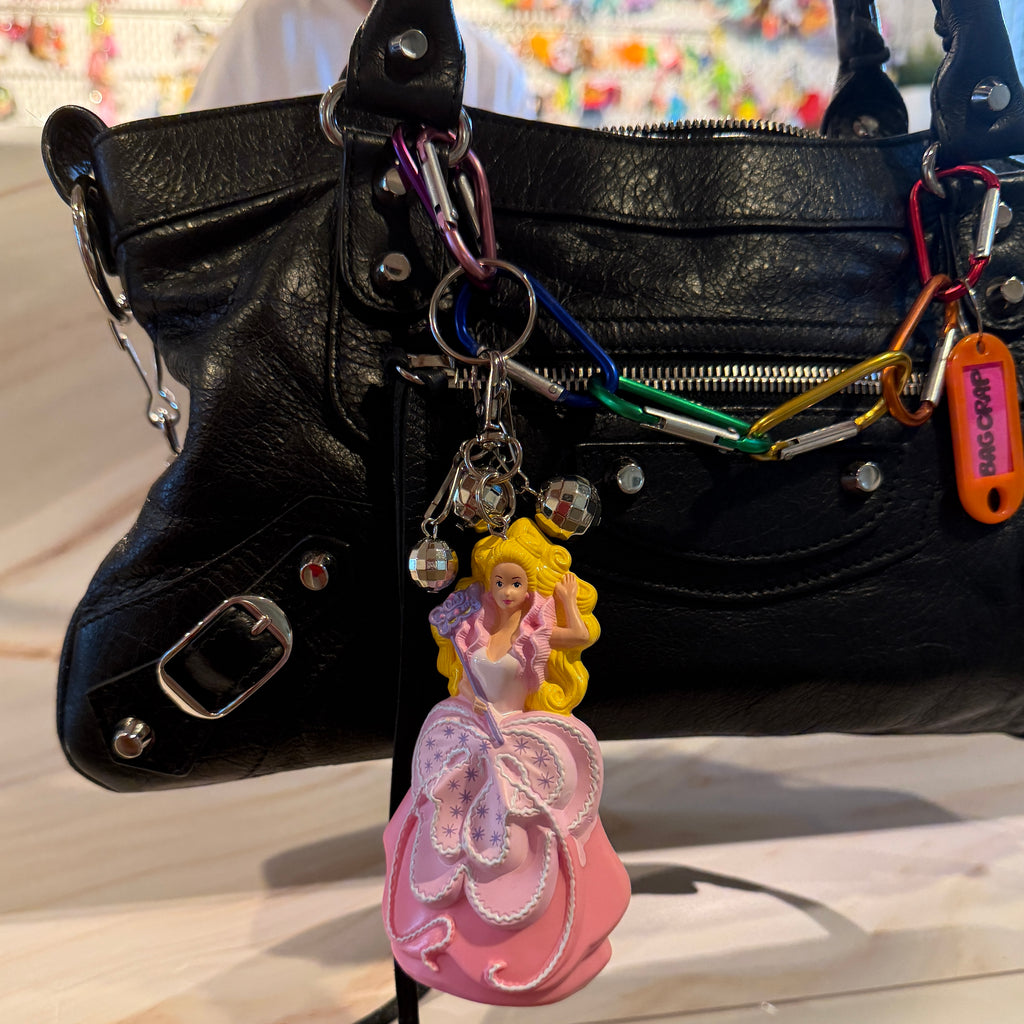 Vintage 90s Happy Barbie and Disco Ball Bag Charm Pack