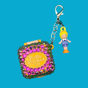 BEDAZZLED Polly Pocket   s- You Pick -  vintage keychain vintage charms for bag nostalgia vintage keychains y2k collectible - Bag Crap