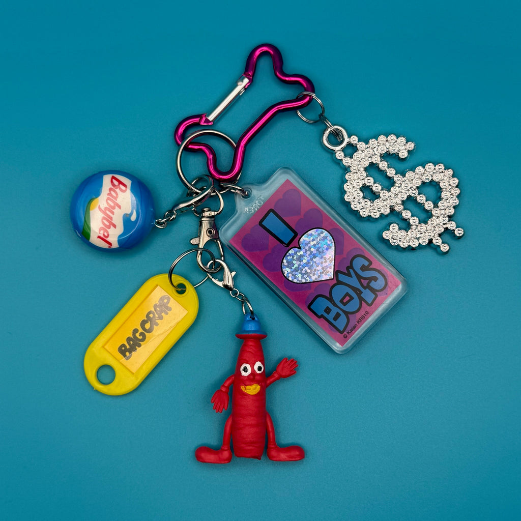 Vintage 'I HEART BOYS' Charm Pack