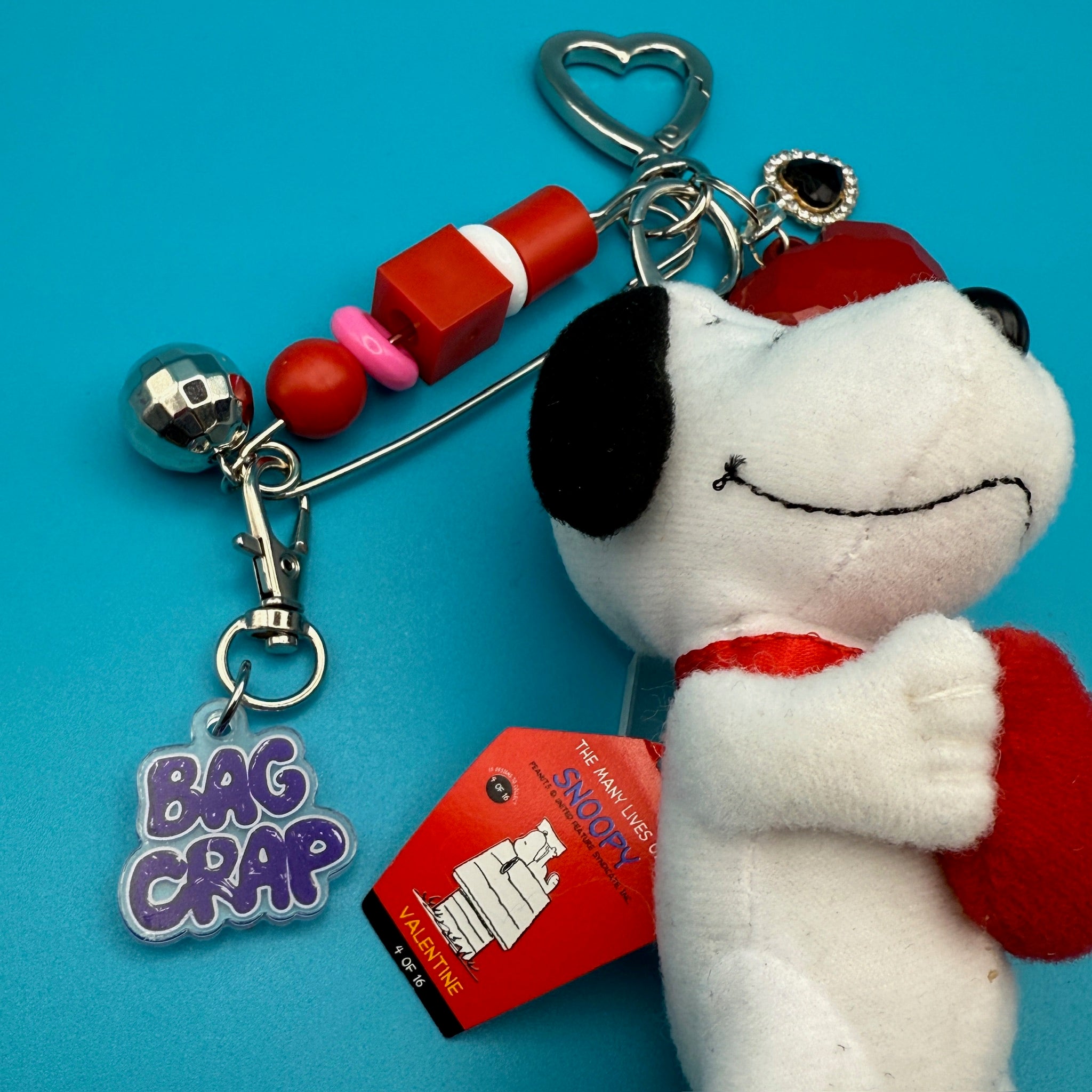 One-of-One Love Snoopy    Pack - snoopy rar peanuts vintage keychain vintage charms for bag nostalgia vintage keychains y2k collectible - Bag Crap