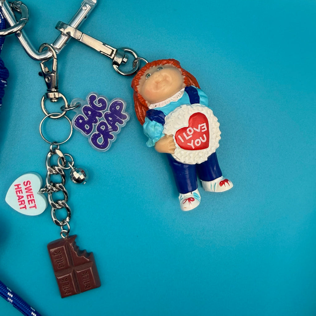 One-of-One Vintage Keychain Bag Charm Set — Valentines Cabbage Patch Kids
