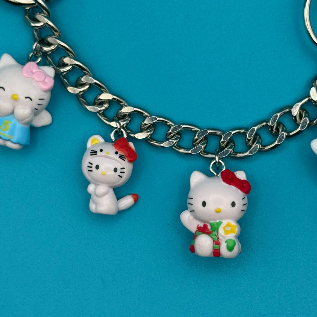 1-of-1 Vintage Red Heart Hello Kitty Bag Charm Chain