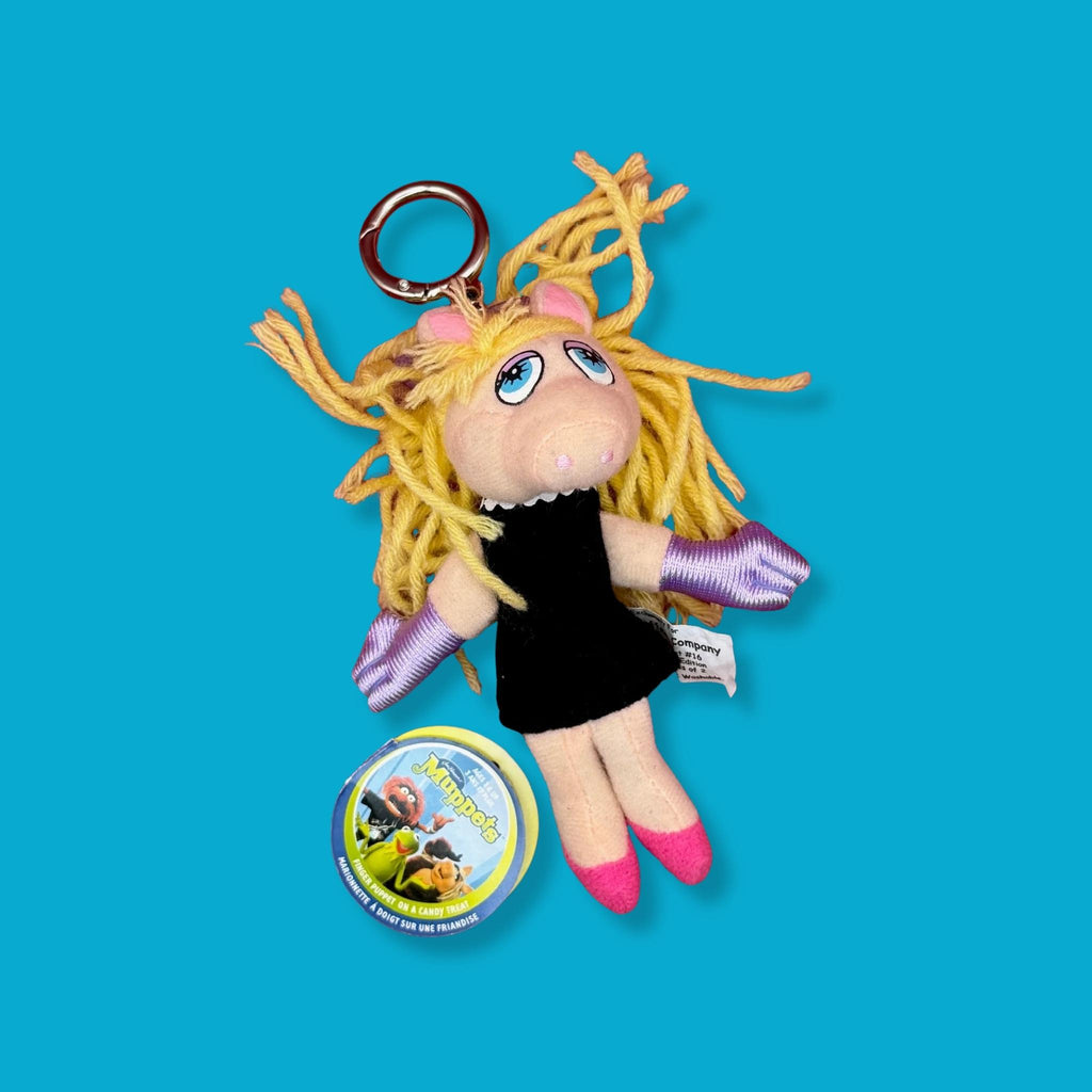 Vintage Y2K Miss Piggy Muppets Mini Plush Bag Charm - RARE