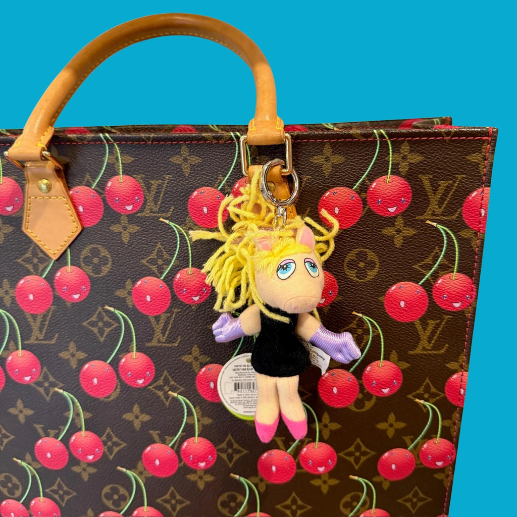 Vintage Y2K Miss Piggy Muppets Mini Plush Bag Charm - RARE
