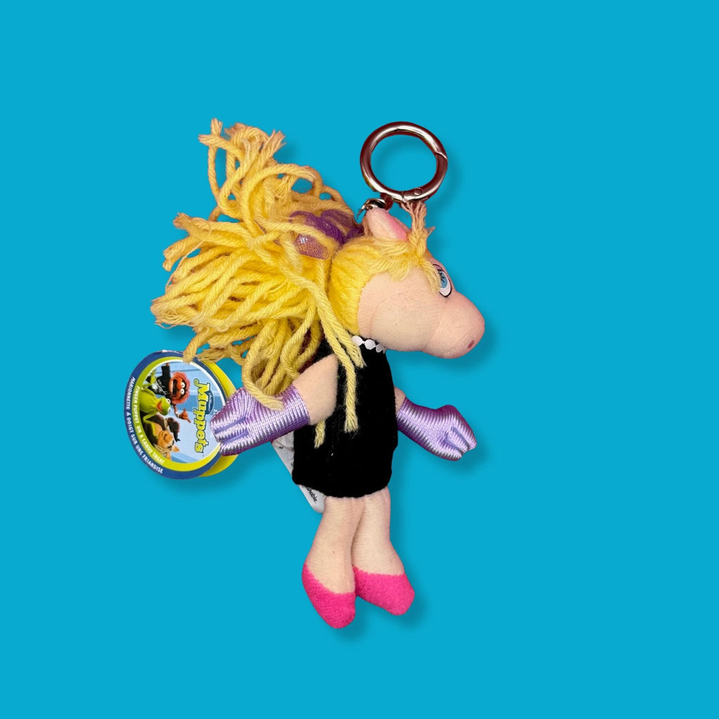 Vintage Y2K Miss Piggy Muppets Mini Plush Bag Charm - RARE