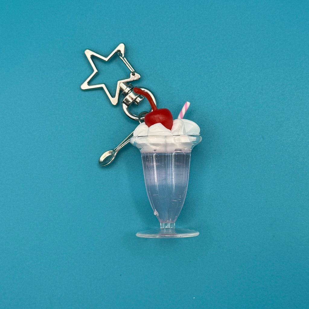 Retro Cherry Milkshake Bag Charm