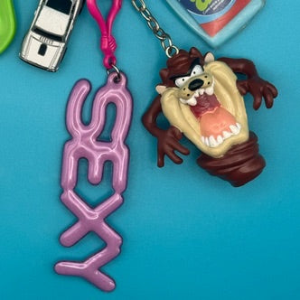 One-of-One     Set — Tasmanian Devil -  vintage keychain vintage charms for bag nostalgia vintage keychains y2k collectible - Bag Crap
