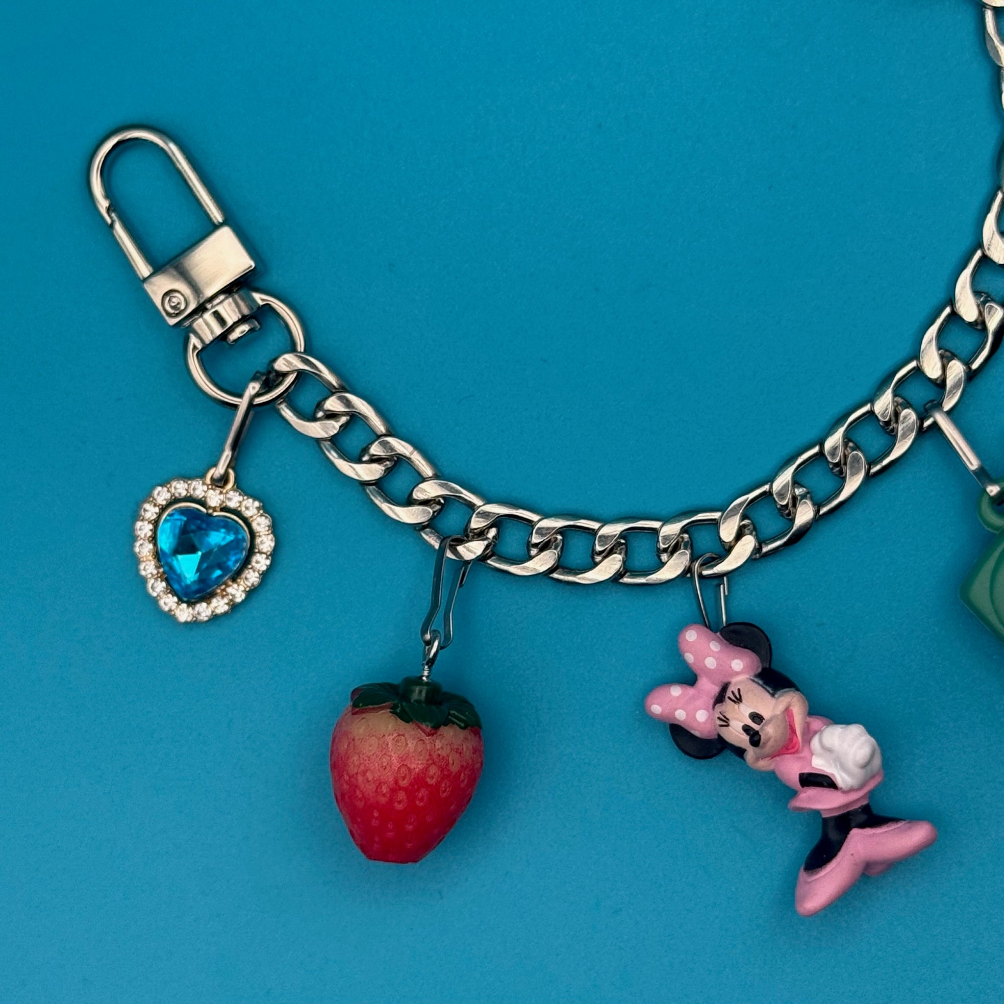 Minnie Mouse Cell Phone   Chain - vintage bag charm chains silver nostalgia vintage y2k vintage keychain vintage charms for bag nostalgia vintage keychains y2k collectible - Bag Crap