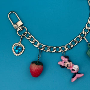 SALE: Minnie Mouse  90s  Chain - vintage bag charm chains silver nostalgia vintage y2k vintage keychain vintage charms for bag nostalgia vintage keychains y2k collectible - Bag Crap