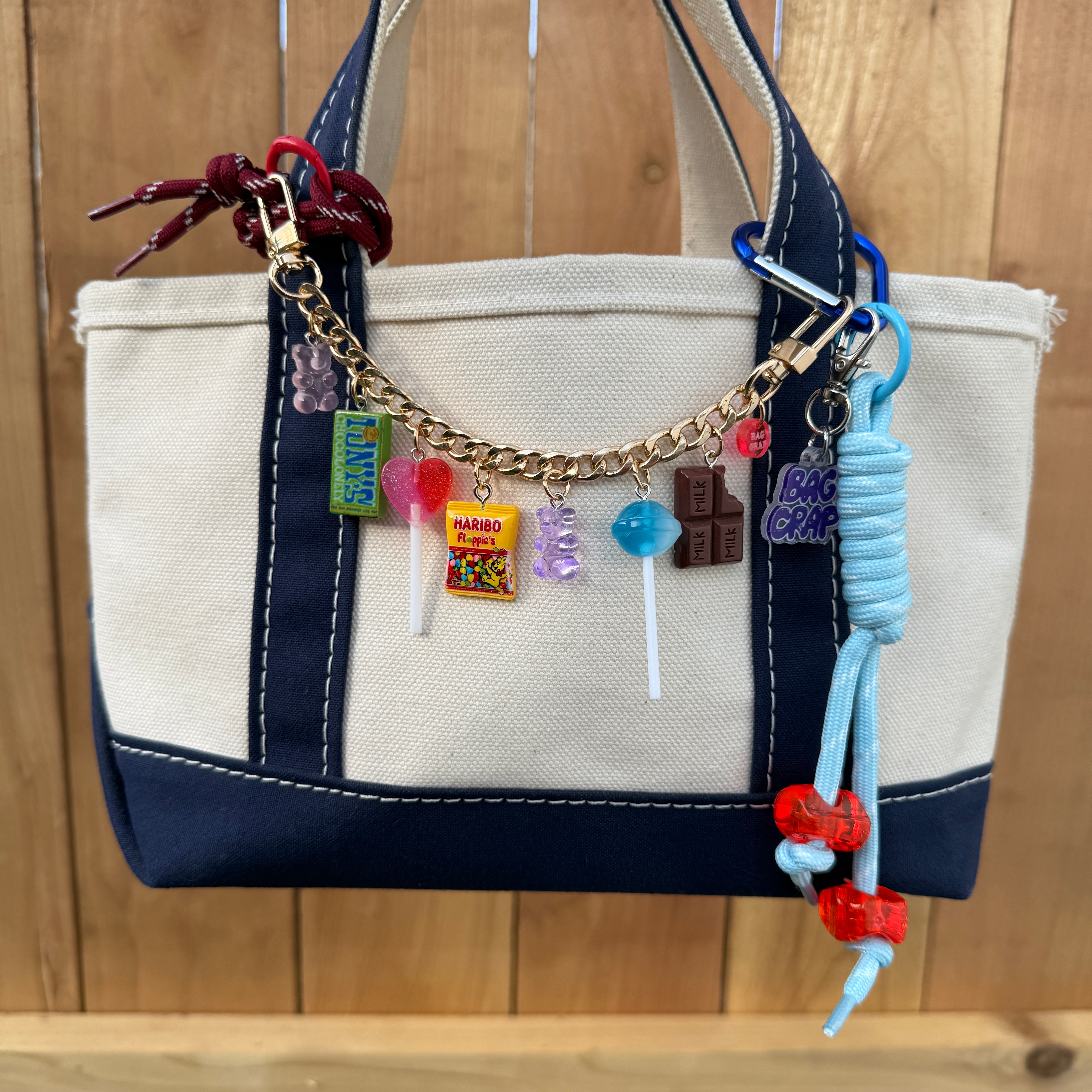 Colorful Crafted Candy   Chain - Gold or Silver - vintage bag charm chains silver nostalgia vintage y2k vintage keychain vintage charms for bag nostalgia vintage keychains y2k collectible - Bag Crap