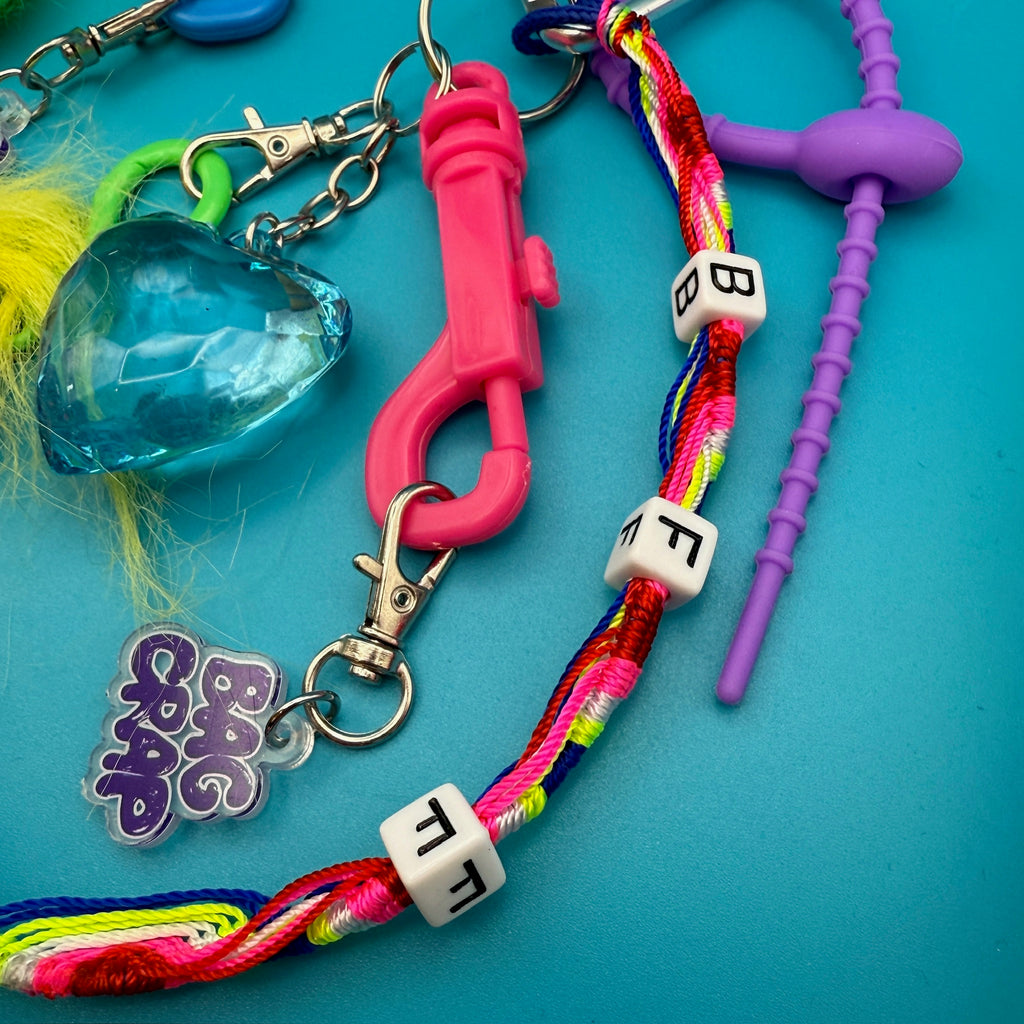 2 Pc Set: BFF Trolls Keychain Bag Charm Packs