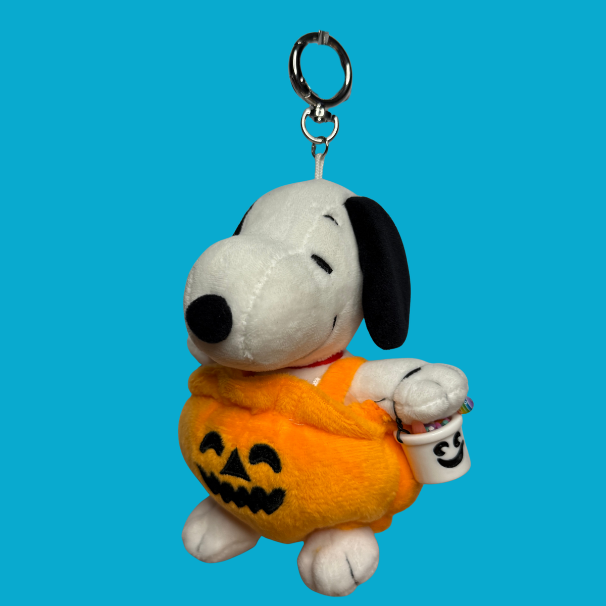 Snoopy Halloween Pumpkin Plush Bag Charm Keychain