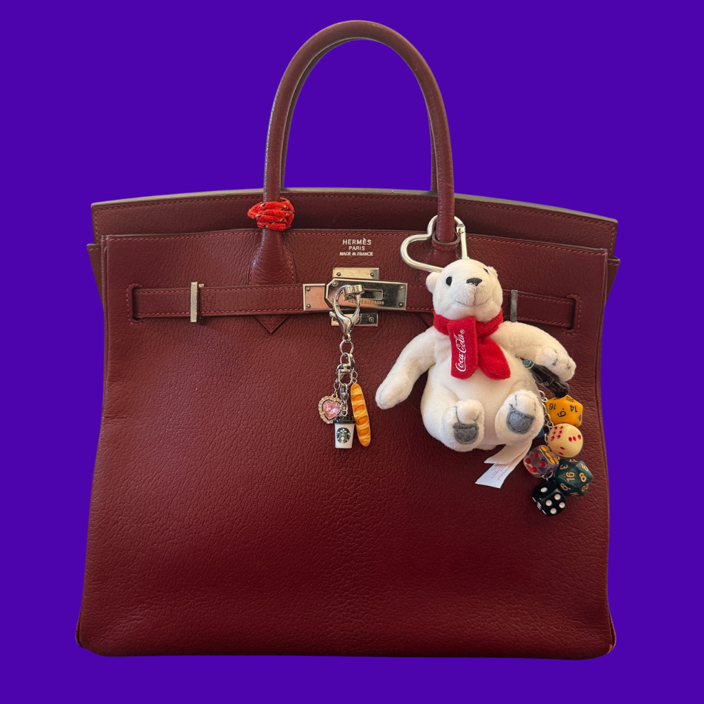 Vintage Coca-Cola Polar Bear Plush Bag Charm