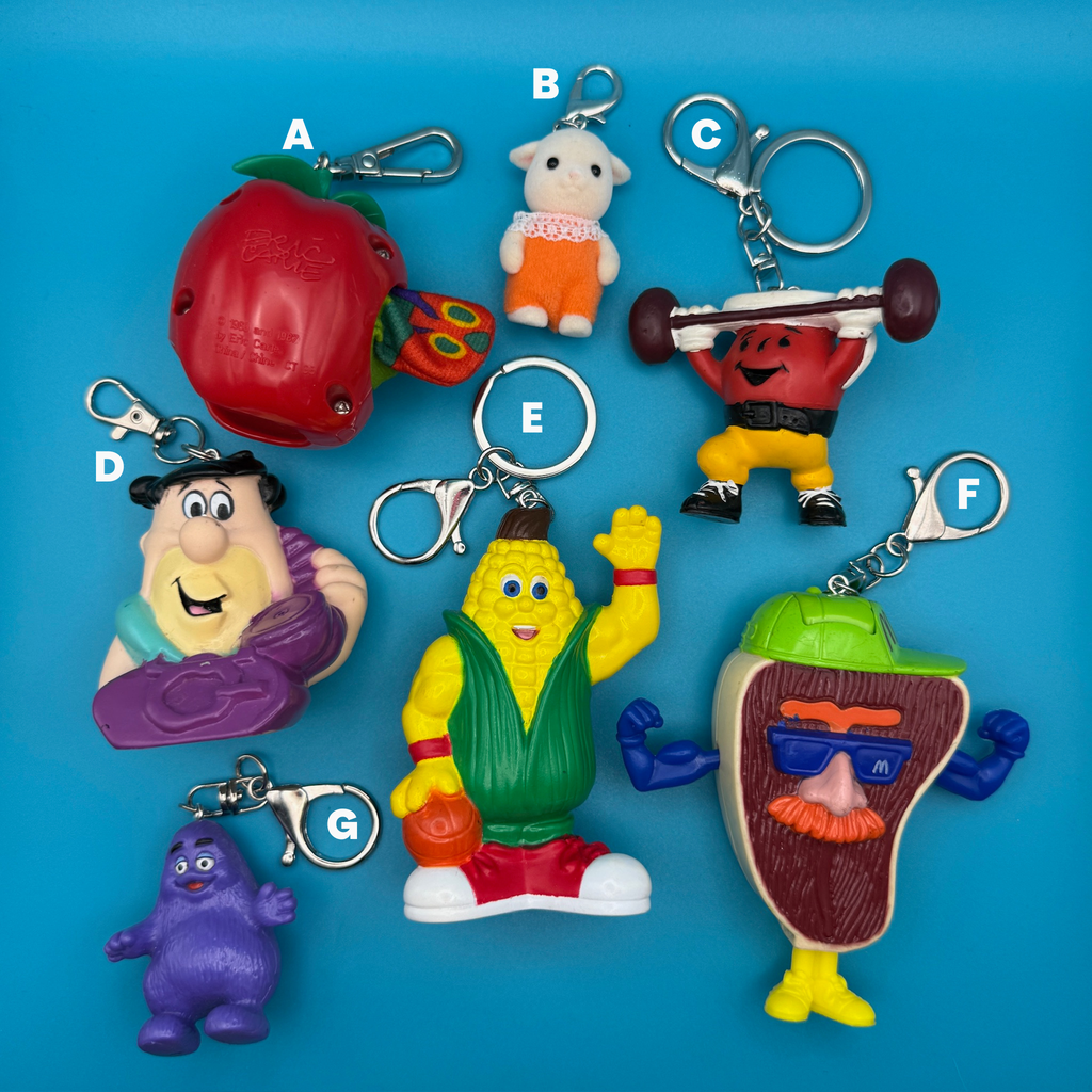 Vintage 1980s-1990s Assorted Character Bag Charms: You Pick