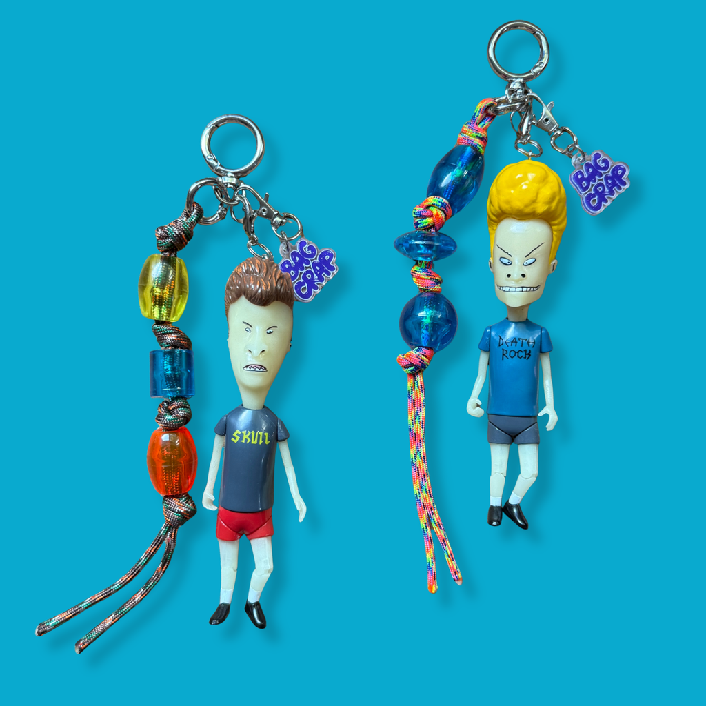 Glow in the Dark Beavis or Butt-Head Bag Charm Set