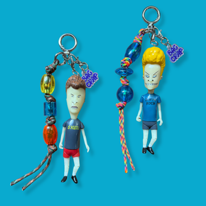 Glow in the Dark Beavis or Butt-Head   Set - vintage bag charm packs nostalgia vintage y2k vintage keychain vintage charms for bag nostalgia vintage keychains y2k collectible - Bag Crap
