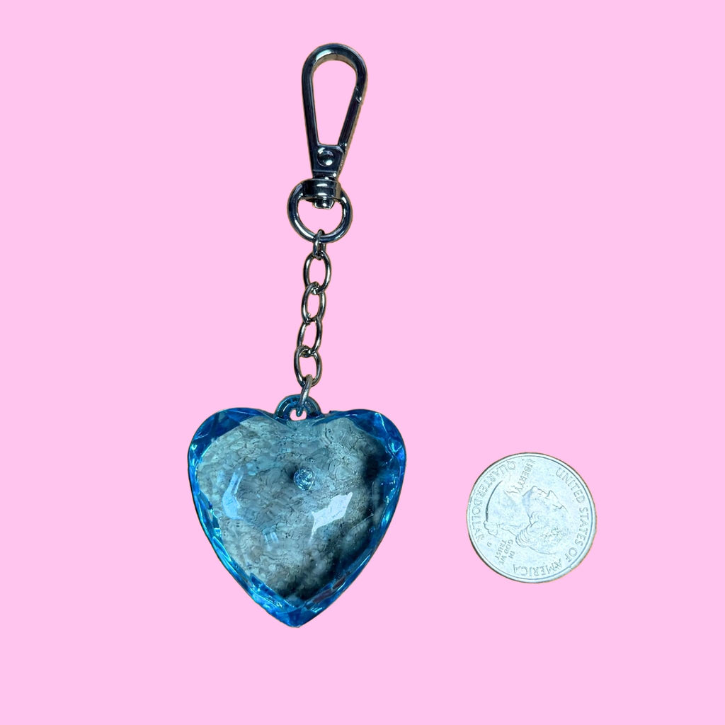 Vintage Colorful Translucent Heart Bag Charm